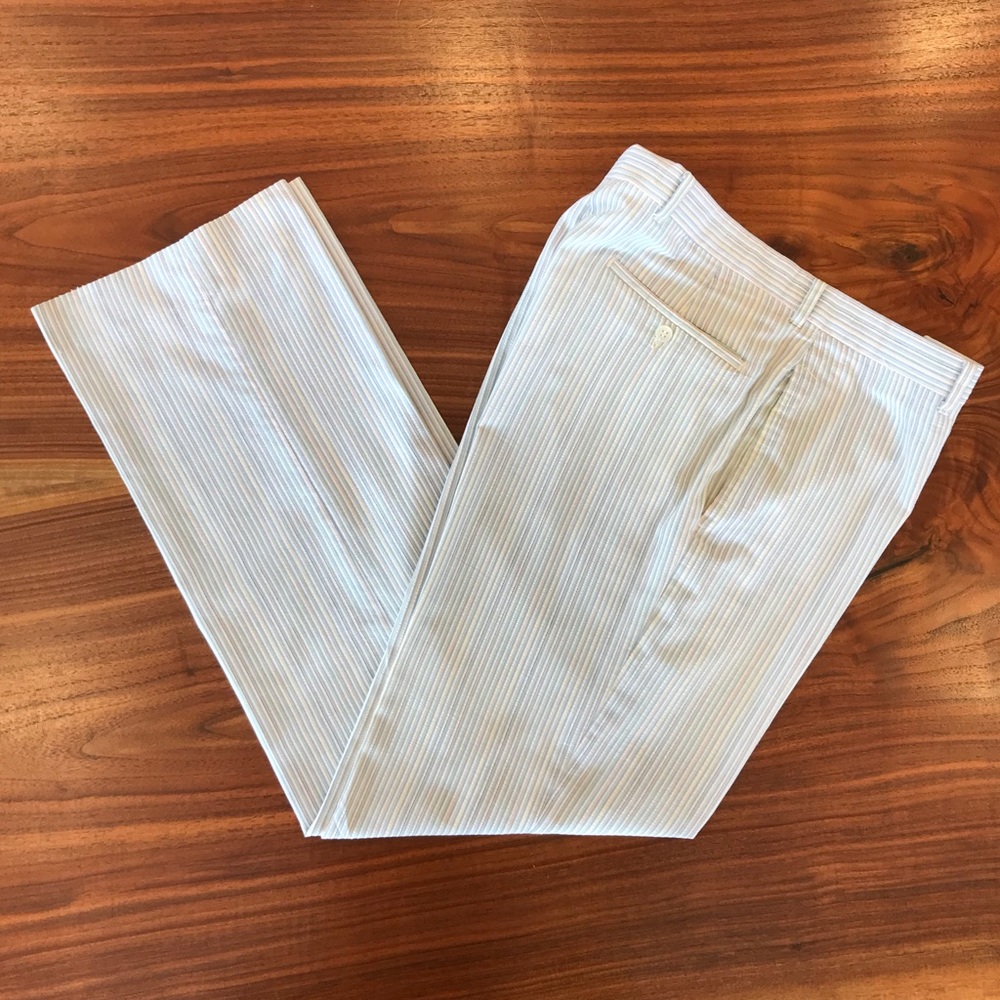Men's Multicolor Pinstripe Seersucker Pants